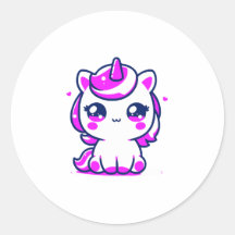 Pegatinas de Cumpleaños de Chicas Unicornio Mágica