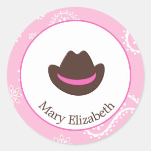 Pegatinas de cumpleaños de Cowgirl