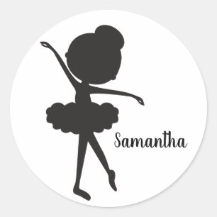 Pegatinas de cumpleaños de Cute Ballerina
