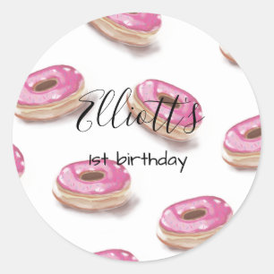 Pegatinas de cumpleaños de Donut