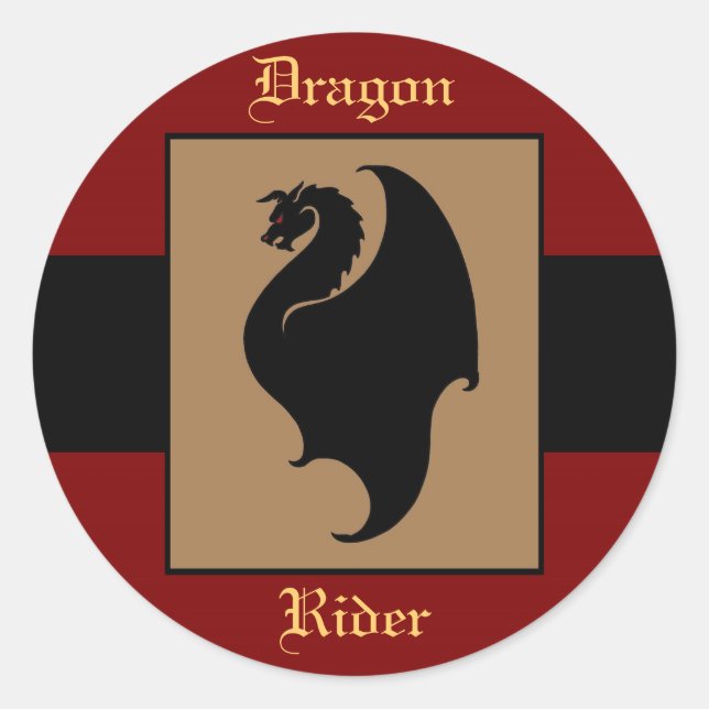 Pegatinas de cumpleaños de Dragon Rider (Anverso)