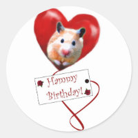 Pegatinas de cumpleaños de Hammy