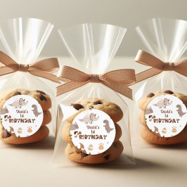 Pegatinas de cumpleaños de los dinosaurios neutral