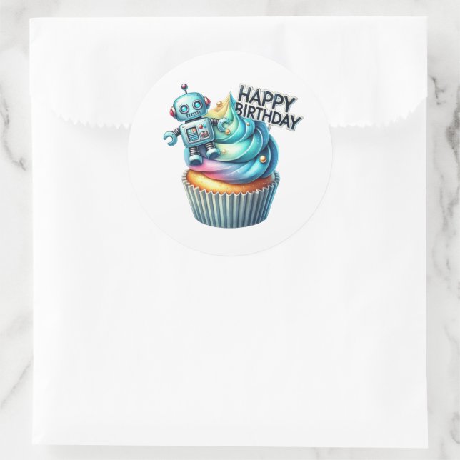 Pegatinas de cumpleaños de magdalena (Bolso)