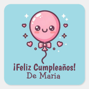 Pegatinas de cumpleaños de personalizado Cute Ball