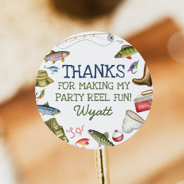 Pegatinas de cumpleaños de pesca