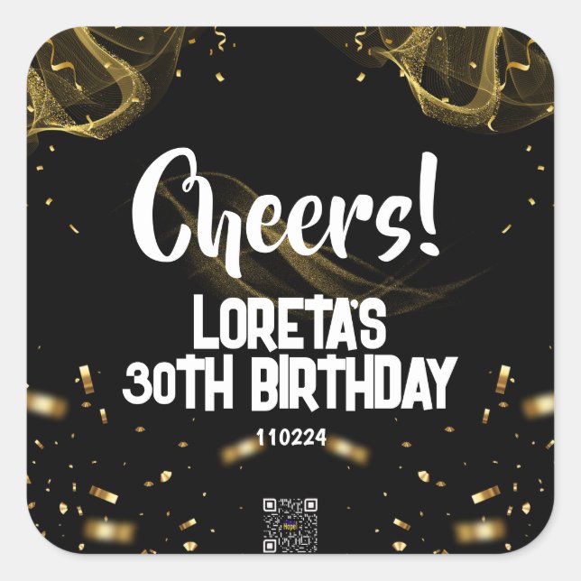 Pegatinas de cumpleaños de sorpresa para adultos (Anverso)