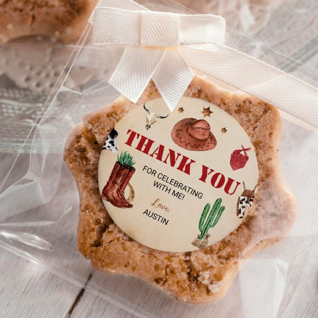 Pegatinas de cumpleaños de Western Rodeo Cowboy La (Subido por el creador)