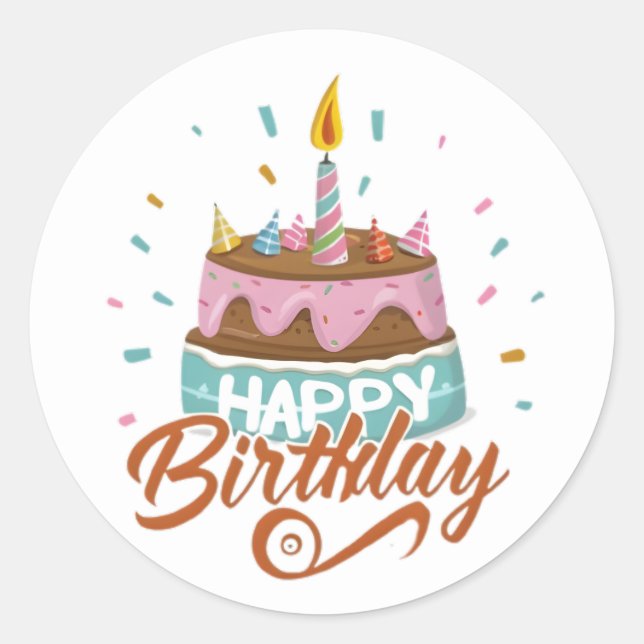 Pegatinas de cumpleaños divertidos (Anverso)