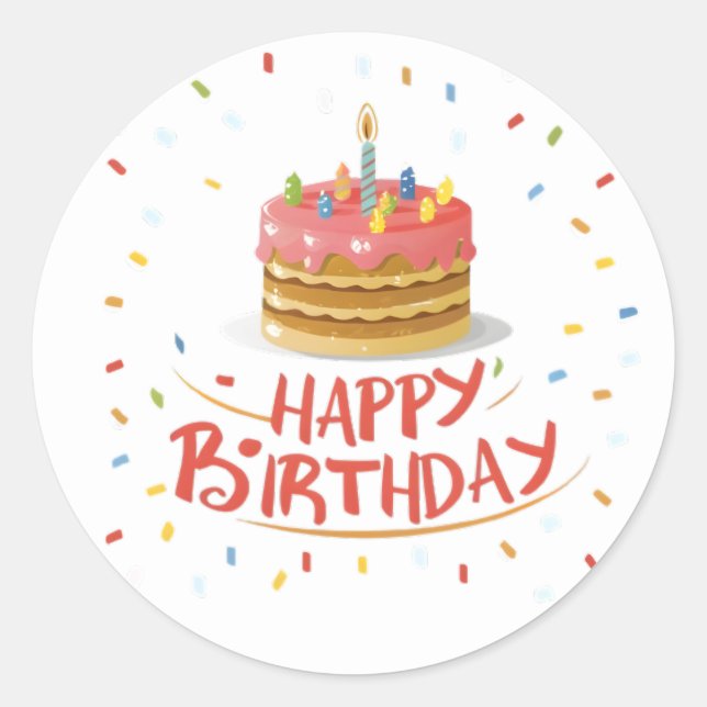 Pegatinas de cumpleaños divertidos (Anverso)