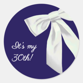 Pegatinas de cumpleaños elegantes de color azul ma