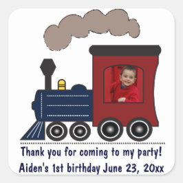 Pegatinas de cumpleaños en el tren Choo Choo