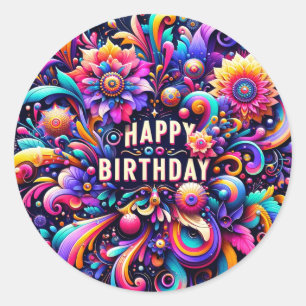 Pegatinas de cumpleaños felices