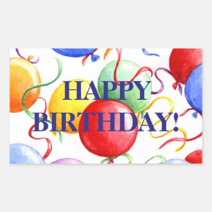 Pegatinas de cumpleaños felices globos de cumpleañ