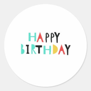 pegatinas de cumpleaños felices simples