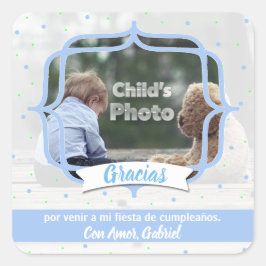 Pegatinas de cumpleaños fotográficos personalizado