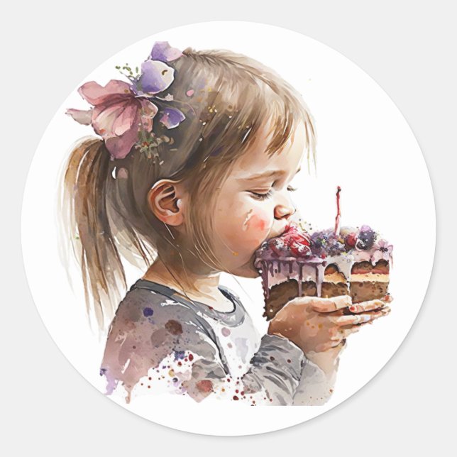 Pegatinas de cumpleaños hermosas (Anverso)