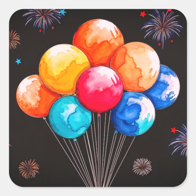 Pegatinas de cumpleaños o sellos de sobre (Anverso)