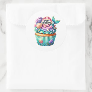 Pegatinas de cumpleaños para Cupcake
