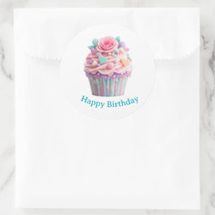 Pegatinas de cumpleaños para cupcakes