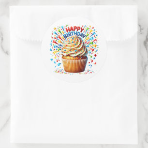 Pegatinas de cumpleaños para cupcakes