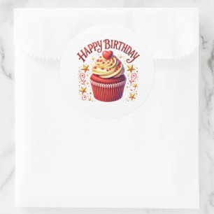 Pegatinas de cumpleaños para cupcakes