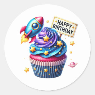 Pegatinas de cumpleaños para cupcakes