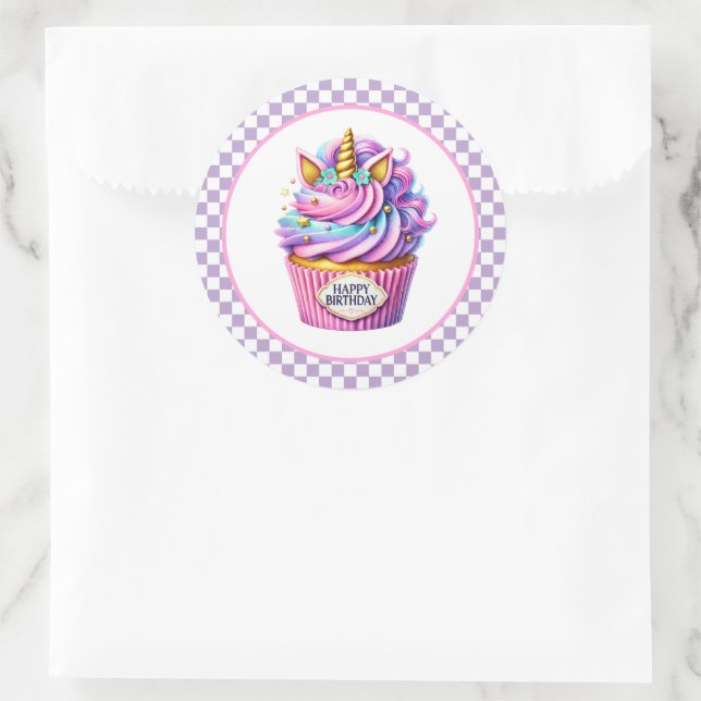 Pegatinas de cumpleaños para cupcakes (Bolso)