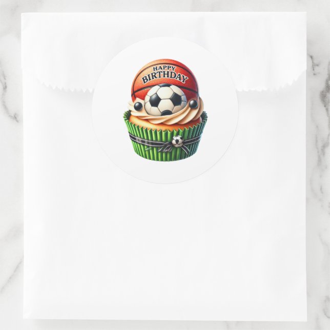 Pegatinas de cumpleaños para cupcakes (Bolso)