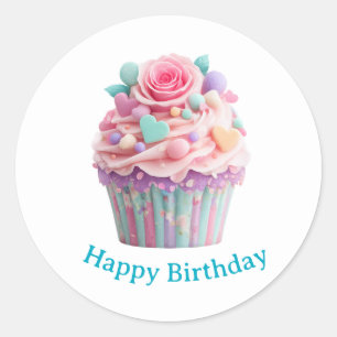 Pegatinas de cumpleaños para cupcakes