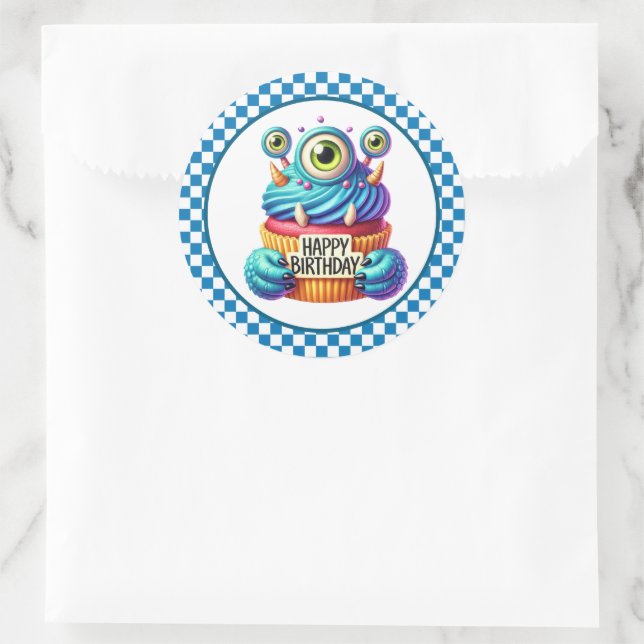 Pegatinas de cumpleaños para cupcakes (Bolso)