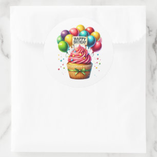Pegatinas de cumpleaños para cupcakes
