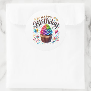 Pegatinas de cumpleaños para cupcakes