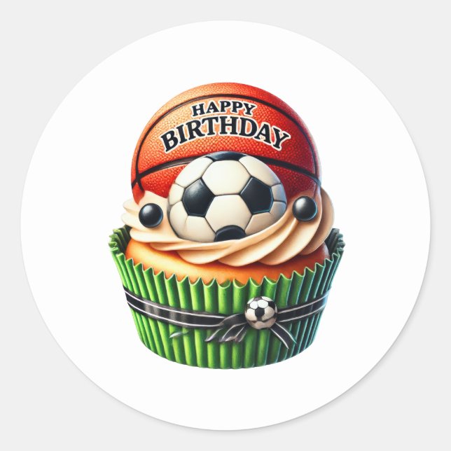 Pegatinas de cumpleaños para cupcakes (Anverso)