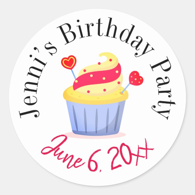 Pegatinas de cumpleaños personalizados (Anverso)
