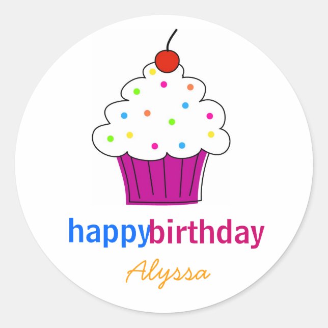 Pegatinas de Cupakes Topper (Anverso)