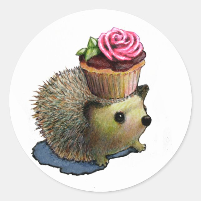 Pegatinas de Cupcake Hedgehogs (Anverso)
