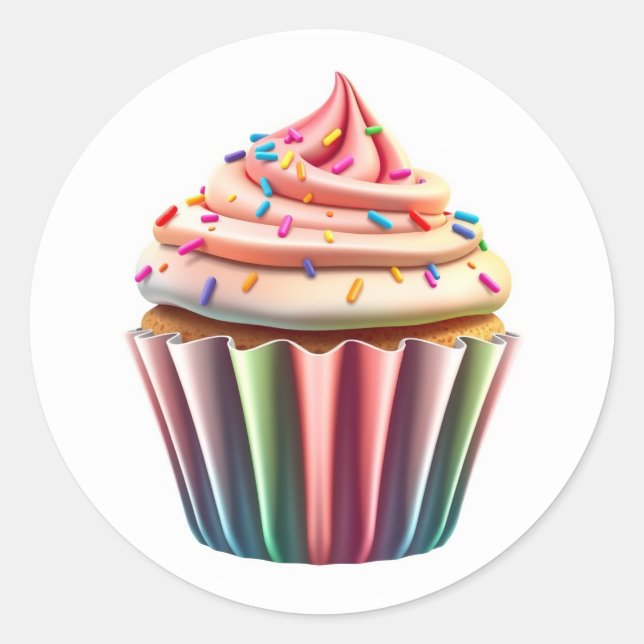 Pegatinas de Cupcakes Adorables (Anverso)
