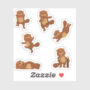 Pegatinas de Cute Beaver