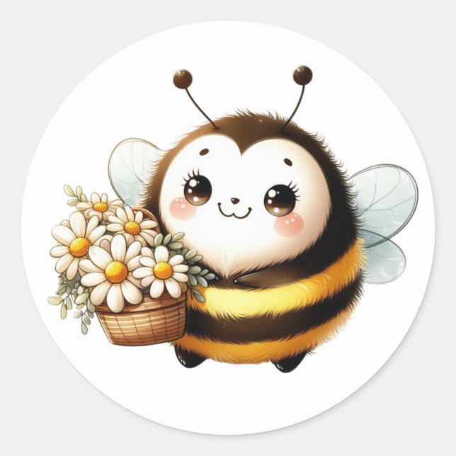 Pegatinas de Cute Bee (Anverso)