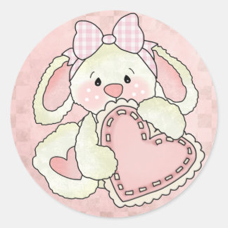 Pegatinas de Cute Bunny Valentine