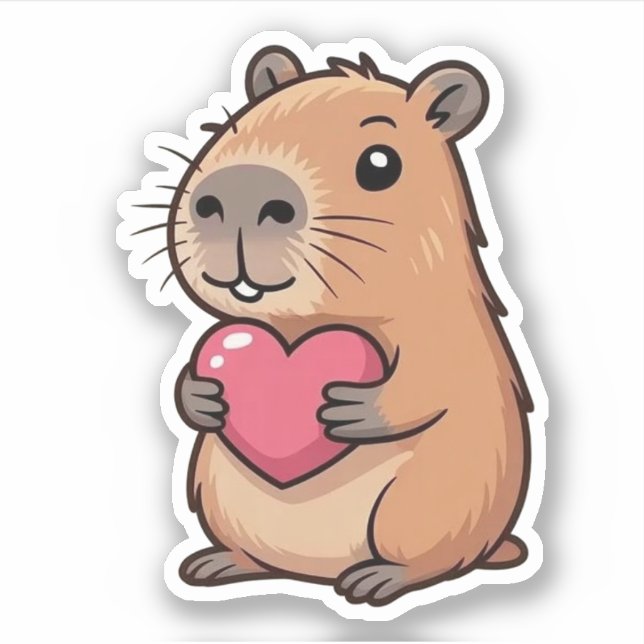 Pegatinas de Cute Capybara Vinyl (Anverso)