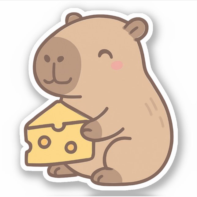 Pegatinas de Cute Capybara Vinyl (Anverso)