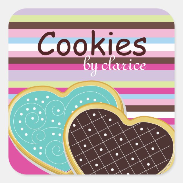 Pegatinas de Cute Cookie Box (Anverso)