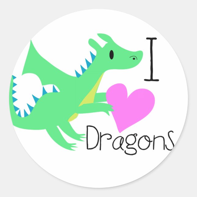 Pegatinas de Cute Dragon (Anverso)