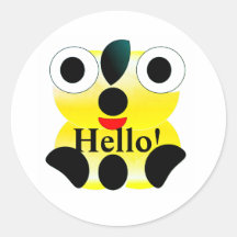 Pegatinas de Cute Face Hello