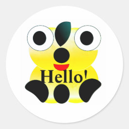 Pegatinas de Cute Face Hello