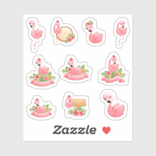 Pegatinas de Cute Flamingo