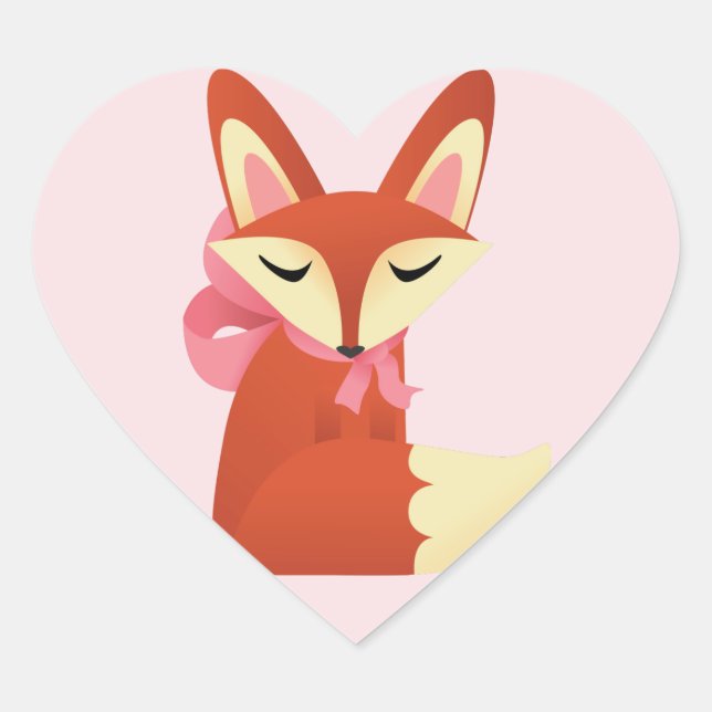 Pegatinas de Cute Fox (Anverso)