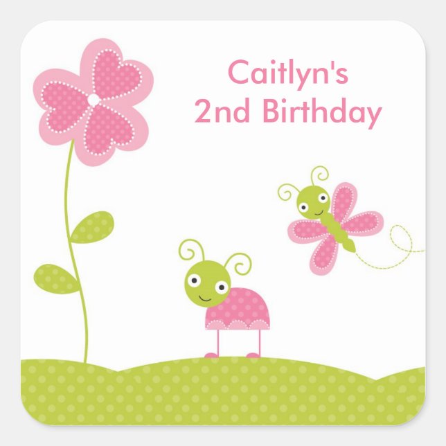 Pegatinas de Cute Garden Bugs (Anverso)